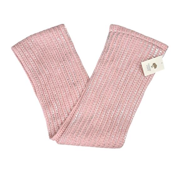 NWT Tucker+Tate Girl's Infinity Pink Metallic Silver Knit Scarf One Size - Picture 1 of 6